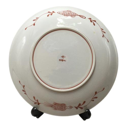 香蘭社 (コウランシャ) 丸皿 赤絵町工房・魚鳥紋