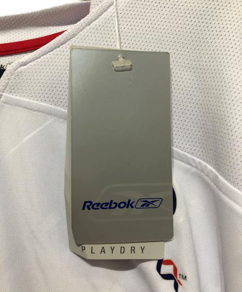 REEBOK (リーボック) サッカーユニフォーム ホワイト×ネイビー サイズ:M 未使用品