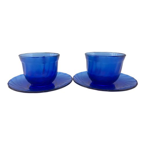 Arcoroc ガラスティーカップセット ブルー