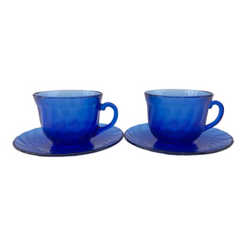 Arcoroc ガラスティーカップセット ブルー