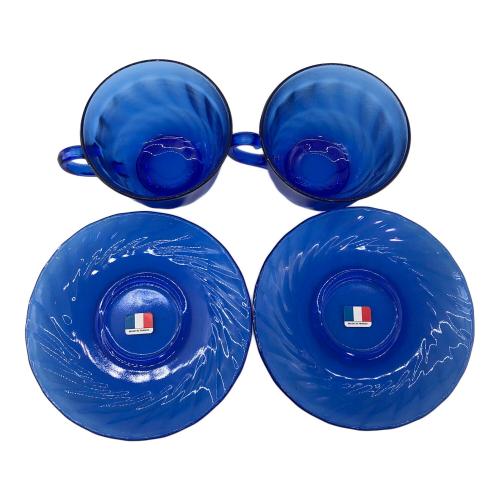 Arcoroc ガラスティーカップセット ブルー