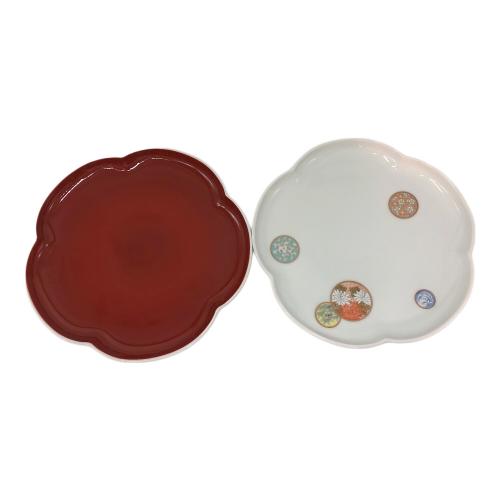 深川製磁 (フカガワセイジ) 御皿セット 寿赤絵 2Pセット