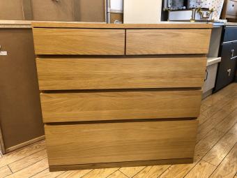 無印良品 (ムジルシリョウヒン) 4段チェスト ナチュラル 33 オーク材