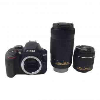 Nikon (ニコン) デジタル一眼レフカメラ ダブルズームキット D3400 2472万画素 専用電池 -