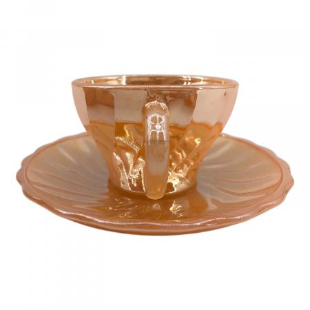 Fire King (ファイヤーキング) カップ&ソーサー シェルシリーズピーチ