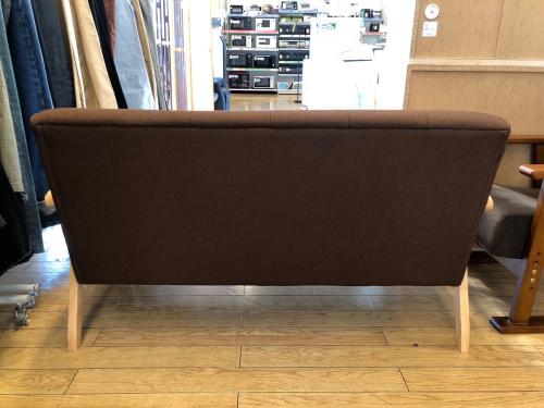 2人掛けソファー ブラウン×ナチュラル ファブリック