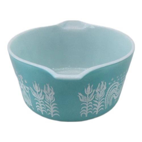 Pyrex (パイレックス) キャセロール ブルー×ホワイト オールドパイレックス