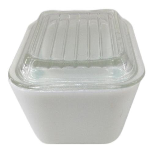 Pyrex (パイレックス) 蓋付容器 ホワイト×ブルー オールドパイレックス