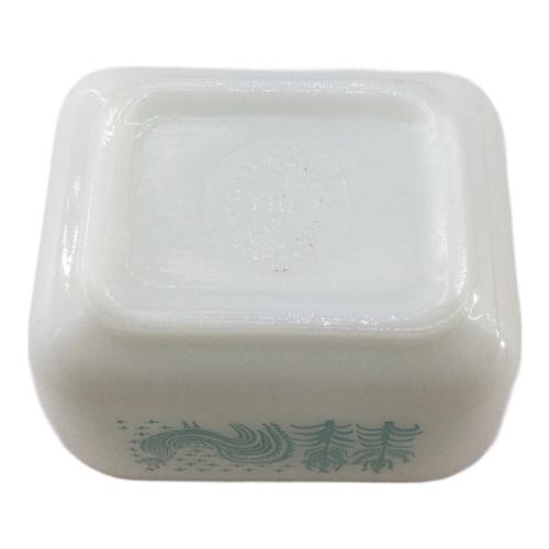 Pyrex (パイレックス) 蓋付容器 ホワイト×ブルー オールドパイレックス