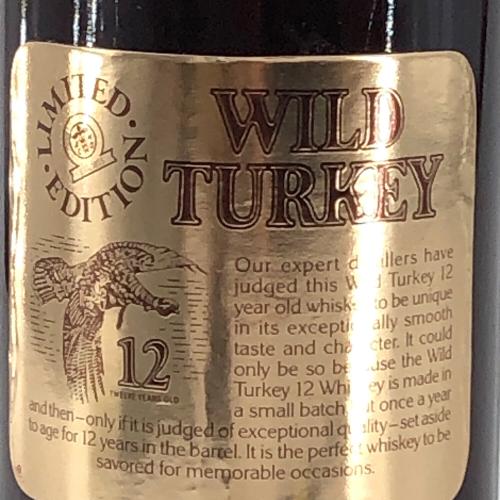 ワイルドターキー (WILD TURKEY) ウィスキー 750ml リミテッドエディション 12年 ゴールドラベル 未開封