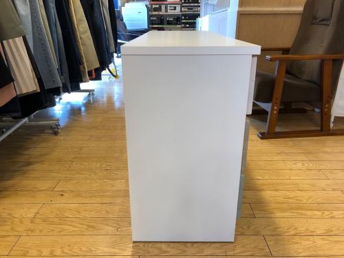 3段ローチェスト マルチカラー 大川家具 ■天板シミ有り