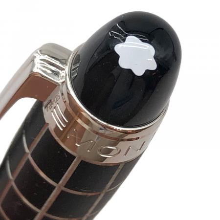 MONTBLANC (モンブラン) 万年筆 ブラック×シルバー メタルラバーライン