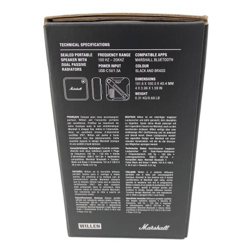 Marshall (マーシャル) ポータブルスピーカー WILLEN BLACK & BRASS 未開封品