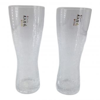 江戸硝子 (エドガラス) ビアグラス 雪化粧 田島窯 2Pセット