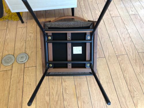 UNICO (ウニコ) ダイニングチェアー グレー×ブラウン×ブラック DIX