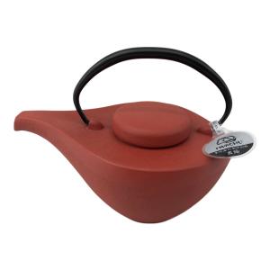 岩鋳 (イワチュウ) 急須 艶消赤茶 曳舟 南部鉄器