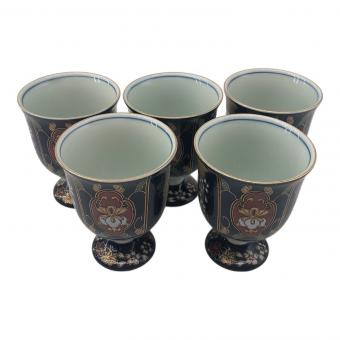 古伊万里 (コイマリ) ワイングラス 竜田川 5Pセット