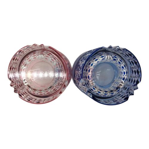 KAGAMI CRYSTAL (カガミクリスタル) 江戸切子ロックグラス TPS370-2835AB 2Pセット