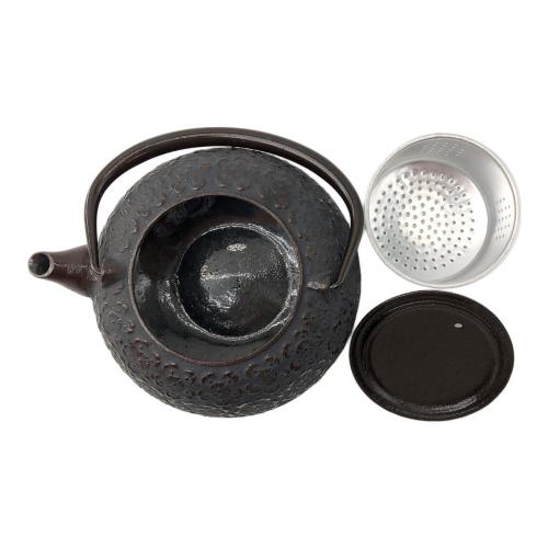 南部鉄器 (ナンブテッキ) 急須 鉄瓶 新 算玉桜