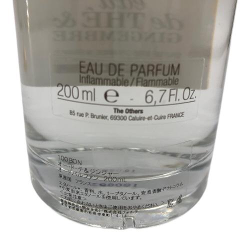 100BON (ソンボン) オードパルファム 200ml 残量80%-99% eau de THE GINGEMBRE