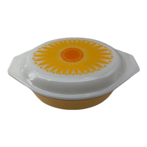 OLD PYREX (オールドパイレックス) オーバルキャセロール イエローデイジー