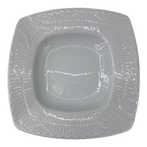 ROYAL COPENHAGEN (ロイヤル・コペンハーゲン) スクエアプレート ホワイトフルーテッド・ハーフレース