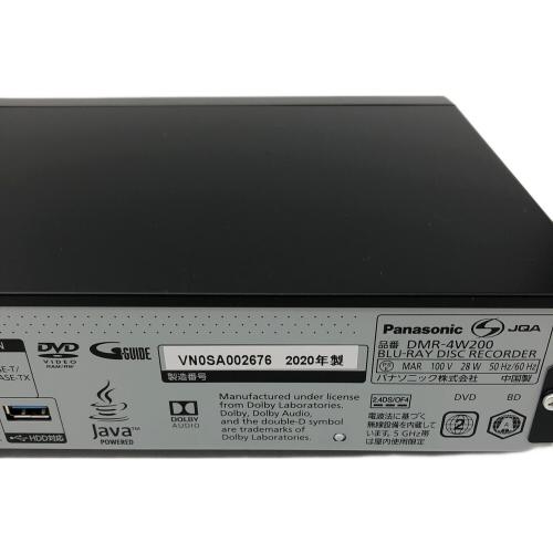 Panasonic (パナソニック) 4Kチューナー内蔵ブルーレイレコーダー DMR-4W200 2020年製　開封済み/未使用品