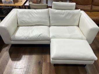 five by five (ファイブバイファイブ) 3人掛けソファー 張地：Oランク スチールレッグ 119 ホワイト