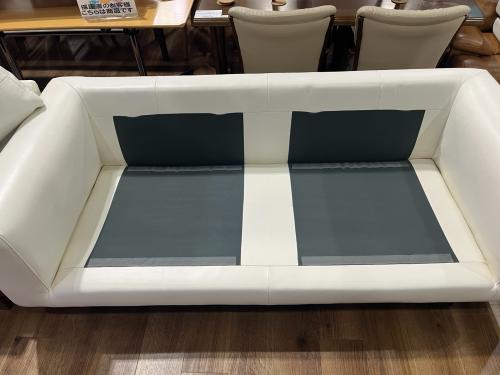 five by five (ファイブバイファイブ) 3人掛けソファー 張地：Oランク スチールレッグ 119 ホワイト