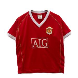 マンチェスターユナイテッド サッカーユニフォーム 06/07 AIG キッズ SIZE L レッド
