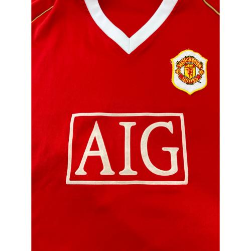 マンチェスターユナイテッド サッカーユニフォーム 06/07 AIG キッズ SIZE L レッド