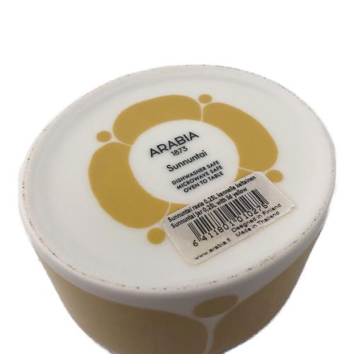 ARABIA (アラビア) 蓋付ジャー イエロー×ホワイト スンヌンタイ