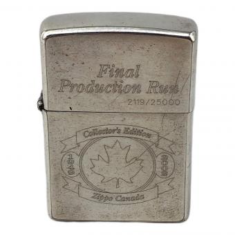 ZIPPO (ジッポ) オイルライター カナダ ファイナルプロダクションラン シリアルナンバー入り 2119/25000