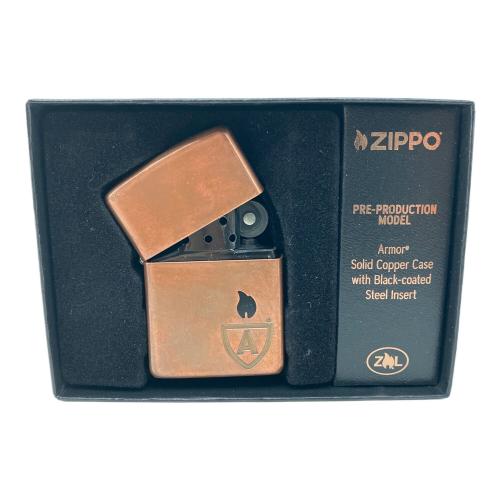 ZIPPO (ジッポ) オイルライター 2024年製 USA製 ARMOR SOLID COPPER コレクティブモデル 箱付