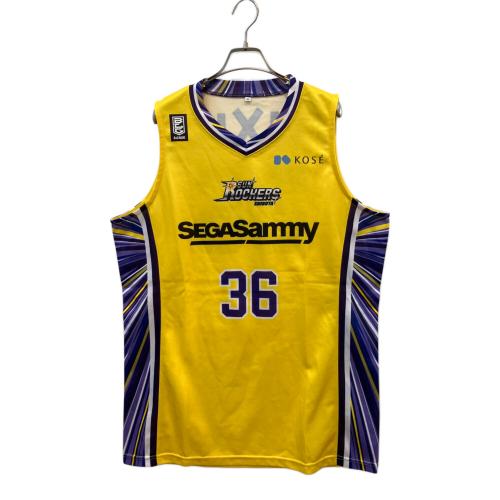 KOSE (コーセ) バスケットボールユニフォーム SUN ROCKERS 36番 メンズ SIZE XL イエロー