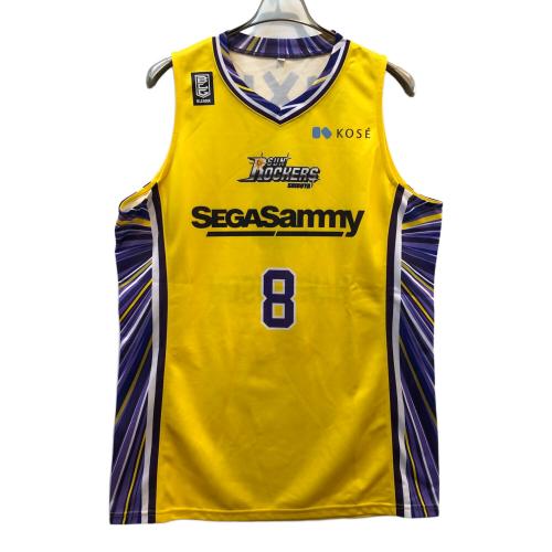 KOSE (コーセ) バスケットボールユニフォーム SUN ROCKERS 8番 メンズ SIZE XL イエロー