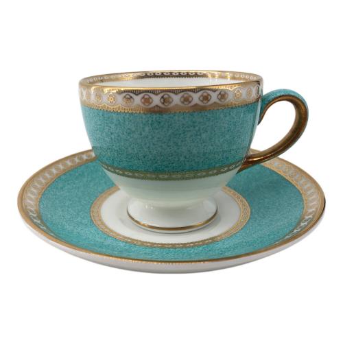 Wedgwood (ウェッジウッド) カップ&ソーサー 黒壺 ユーランダー・パウダーターコイズ