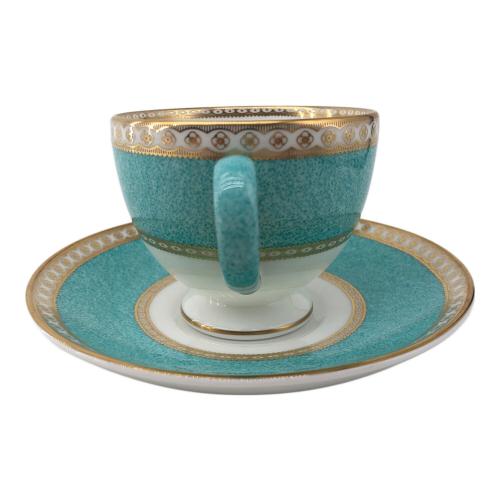 Wedgwood (ウェッジウッド) カップ&ソーサー 黒壺 ユーランダー・パウダーターコイズ