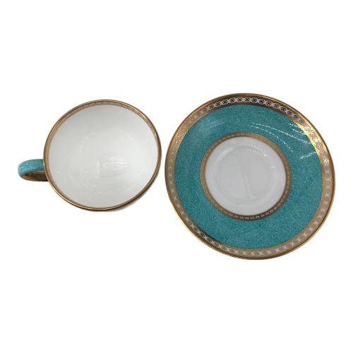 Wedgwood (ウェッジウッド) カップ&ソーサー 黒壺 ユーランダー・パウダーターコイズ
