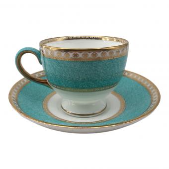 Wedgwood (ウェッジウッド) カップ&ソーサー 黒壺 ユーランダー・パウダーターコイズ