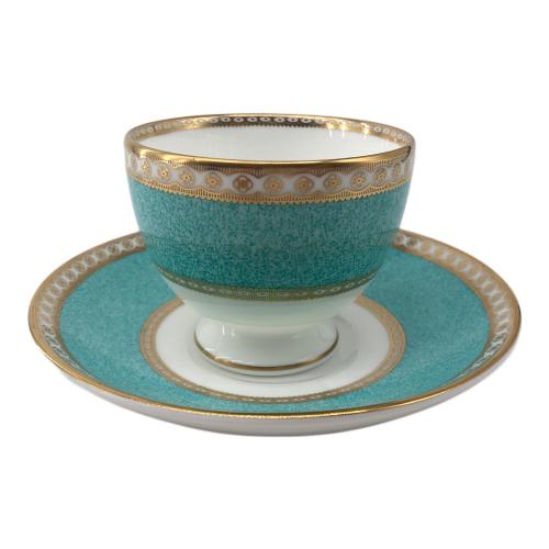 Wedgwood (ウェッジウッド) カップ&ソーサー 黒壺 ユーランダー・パウダーターコイズ