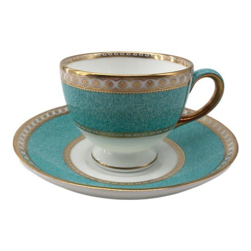 Wedgwood (ウェッジウッド) カップ&ソーサー 黒壺 ユーランダー・パウダーターコイズ