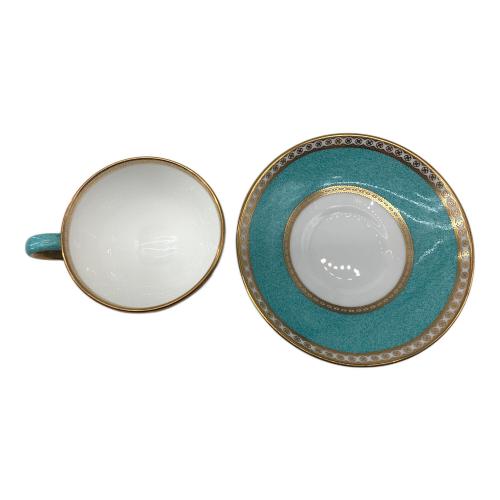 Wedgwood (ウェッジウッド) カップ&ソーサー 黒壺 ユーランダー・パウダーターコイズ