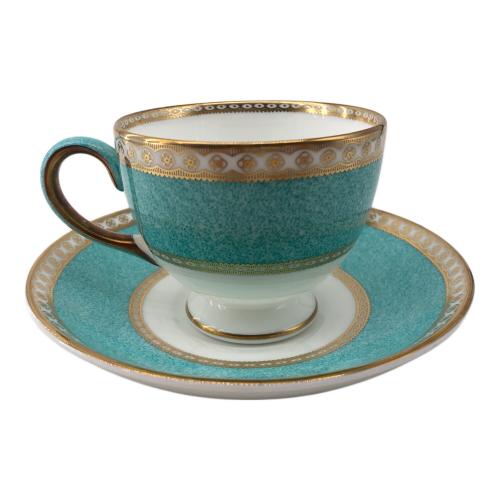 Wedgwood (ウェッジウッド) カップ&ソーサー 黒壺 ユーランダー・パウダーターコイズ
