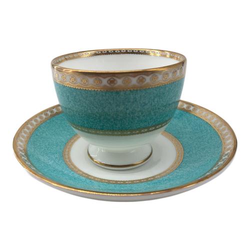 Wedgwood (ウェッジウッド) カップ&ソーサー 黒壺 ユーランダー・パウダーターコイズ