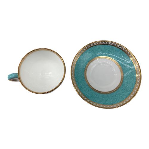 Wedgwood (ウェッジウッド) カップ&ソーサー 黒壺 ユーランダー・パウダーターコイズ