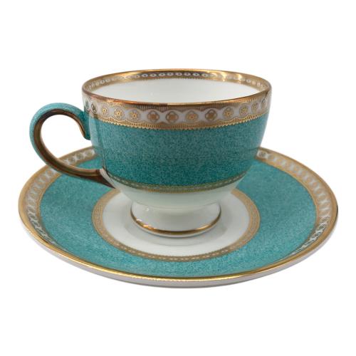 Wedgwood (ウェッジウッド) カップ&ソーサー 黒壺 ユーランダー・パウダーターコイズ