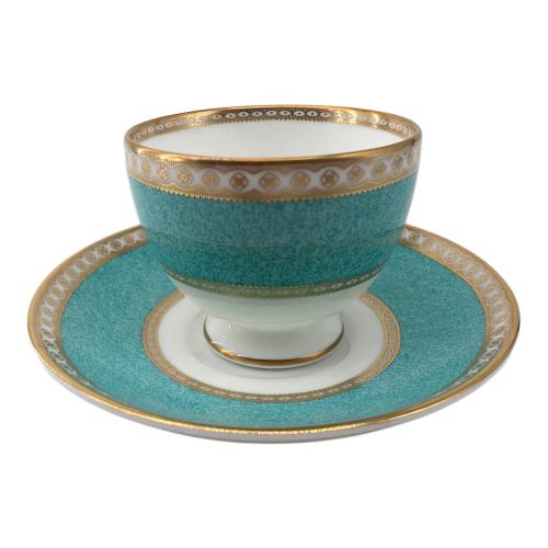 Wedgwood (ウェッジウッド) カップ&ソーサー 黒壺 ユーランダー・パウダーターコイズ