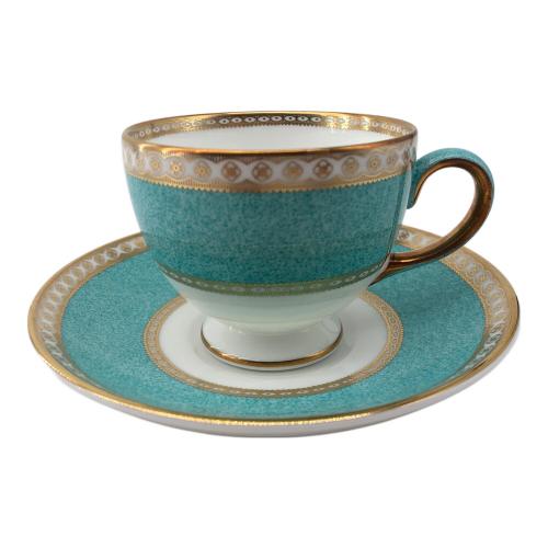 Wedgwood (ウェッジウッド) カップ&ソーサー 黒壺 ユーランダー・パウダーターコイズ