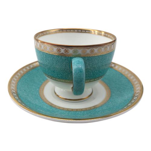 Wedgwood (ウェッジウッド) カップ&ソーサー 黒壺 ユーランダー・パウダーターコイズ
